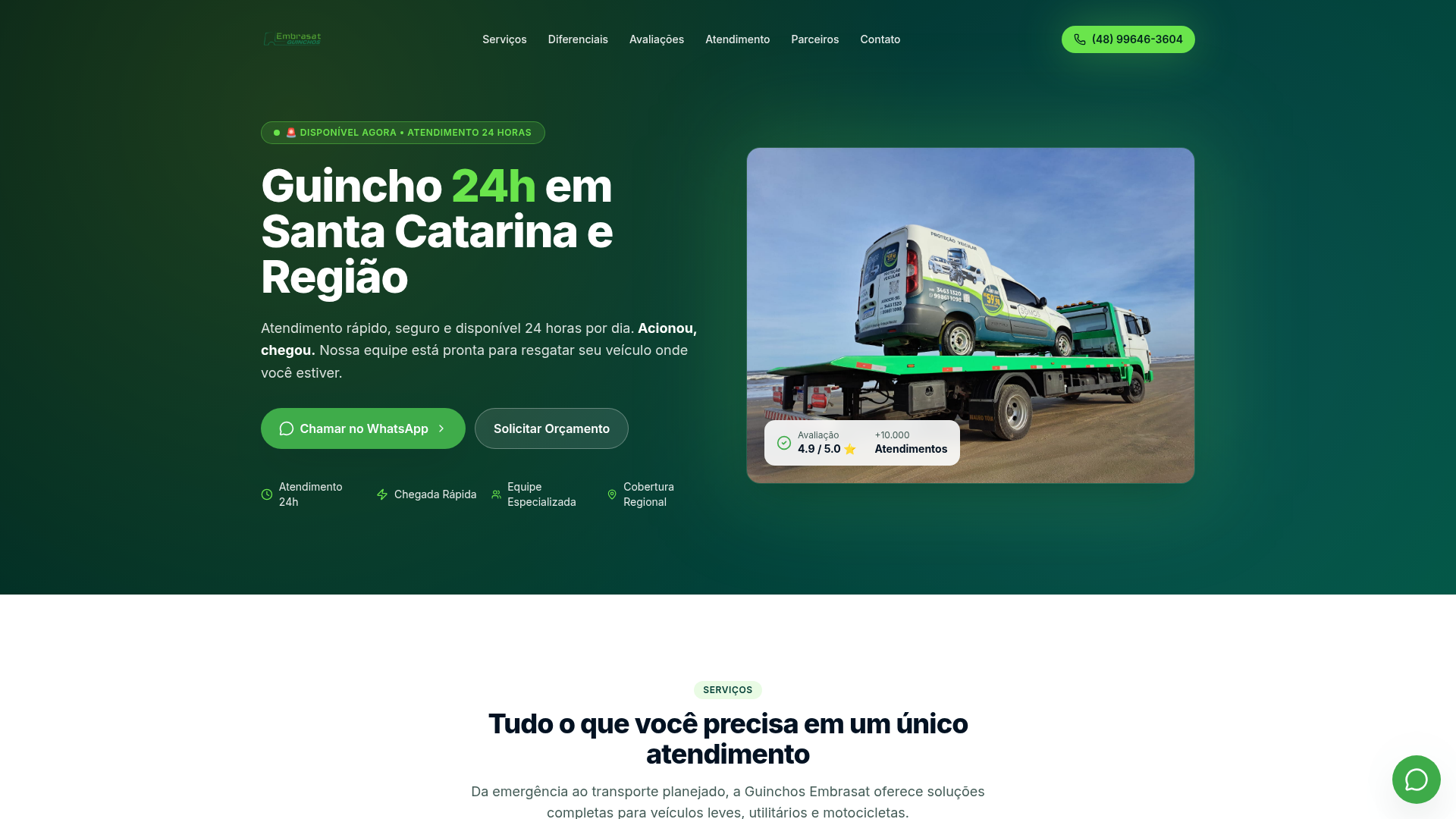 Preview da experiência digital da Guinchos Embrasat desenvolvida pela Zorzetto Labs